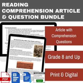 The Search for Life on Mars Reading | Mars Rover, Future Missions | Grade 8 & Up, image 2