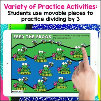 ÷ 3 FUN Division Facts Practice - Digital Activities - Division Fluency, image 2