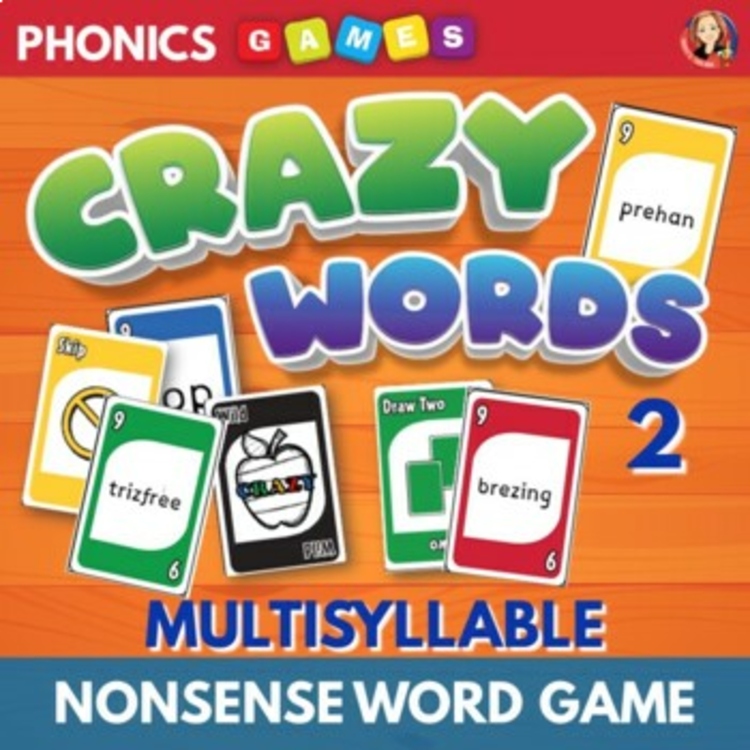 Decoding Multisyllable Nonsense Words Phonics Game, Multisyllable Words Practice