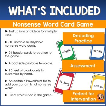 Decoding Multisyllable Nonsense Words Phonics Game, Multisyllable Words Practice, image 2
