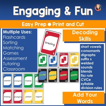 Decoding Multisyllable Nonsense Words Phonics Game, Multisyllable Words Practice, image 3