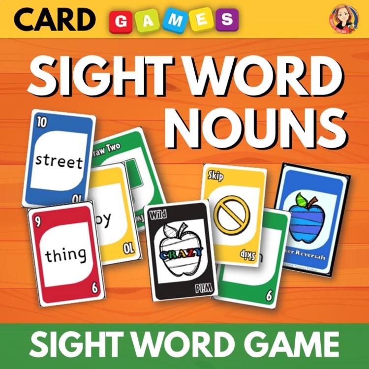 Nouns Sight Word Practice Card Game