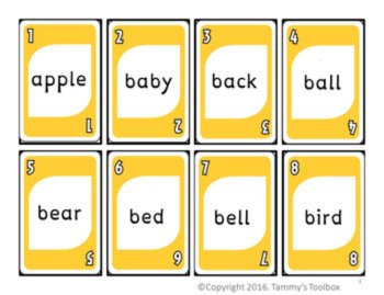 Nouns Sight Word Practice Card Game, image 2
