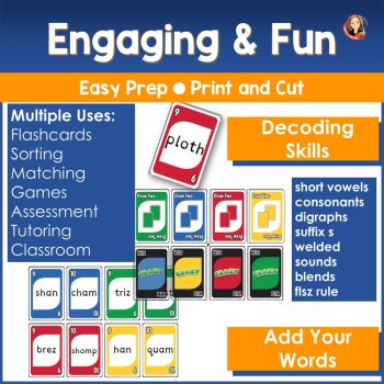Decoding Nonsense Words Phonics Game | CVC, Blends, Digraphs |Science of Reading, image 3
