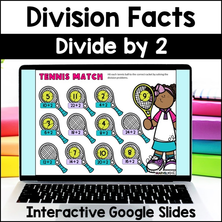 ÷ 2 FUN Division Facts Practice - Digital Activities - Division Fluency