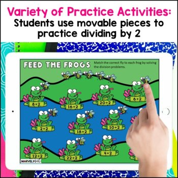 ÷ 2 FUN Division Facts Practice - Digital Activities - Division Fluency, image 2