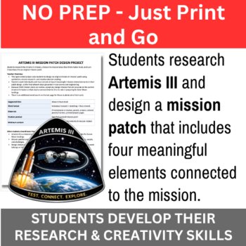 Artemis III Mission Patch Design Project | NASA Space Activity | All Grades, image 2