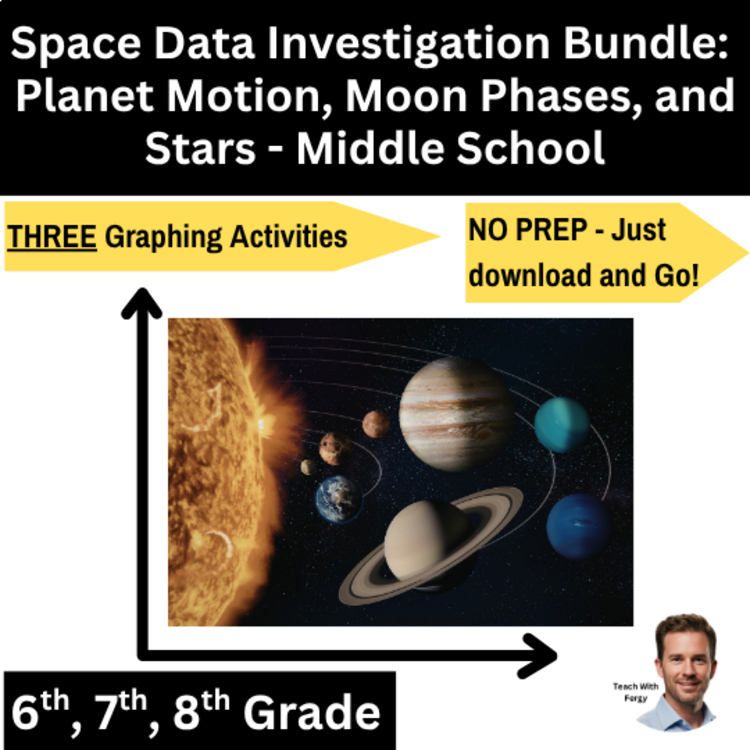 Space Science Graphing Lab Bundle | 6th, 7th, 8th | Distances to Planets & Stars