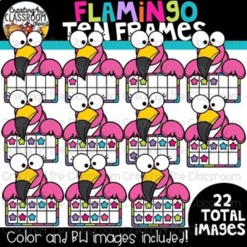 School Animal Ten Frames Bundle {Math Clipart}, image 2