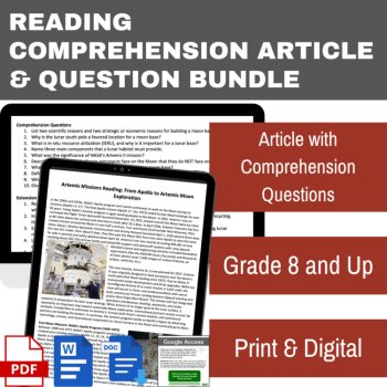Artemis Missions Reading: From Apollo to Artemis to the Moon | Grade 8 & Up, image 2