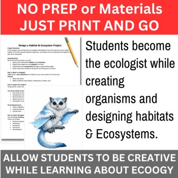 Design a Habitat & Ecosystem Project | 6th, 7th, 8th Grade, image 2