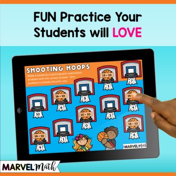 -10 Subtraction Math Facts Practice - Fun Google Slides, image 2