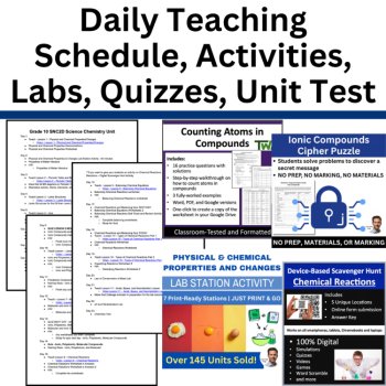 SNC2D Ontario Grade 10 Science Chemistry - Chemical Reactions Full Course Unit, image 4