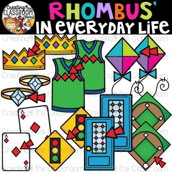 2D Shapes in Everyday Life Clipart Bundle | Shapes Clipart, image 4