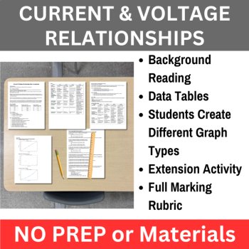Electricity & Circuits Graphing Lab Investigations Bundle | 6th, 7th, 8th Grade, image 2