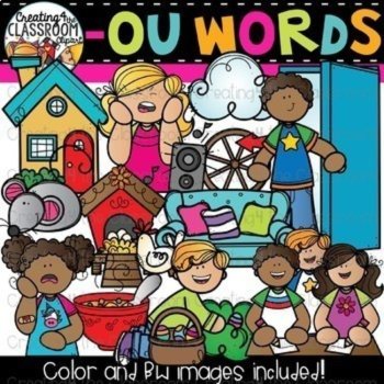 Vowel Teams Clipart Bundle {Vowel Digraphs Clipart}, image 3