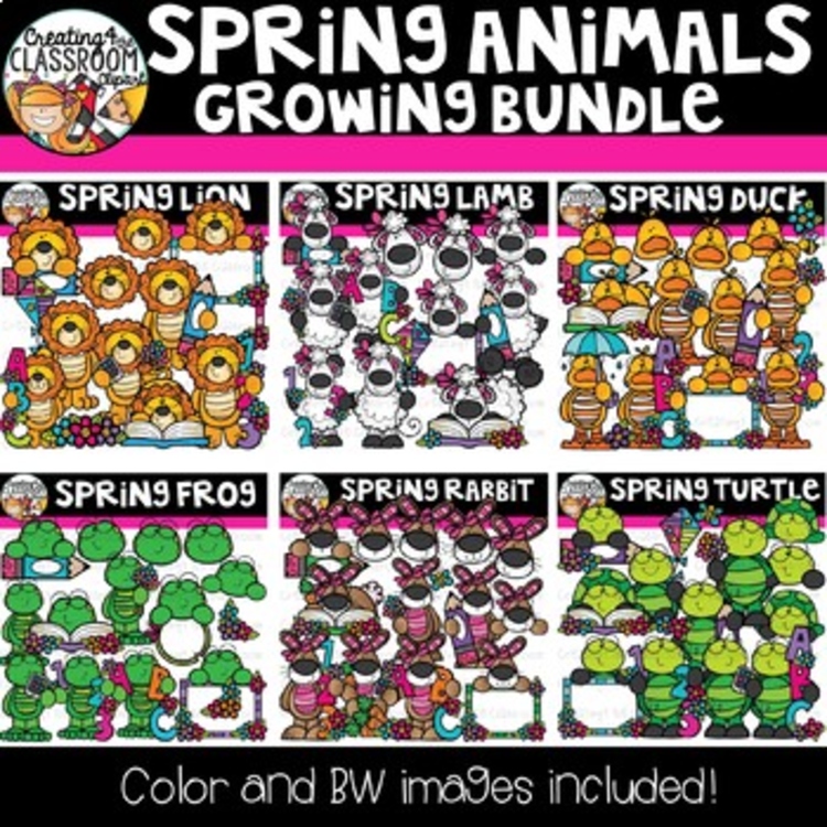 Spring Animals Clipart Bundle {Spring Clipart}