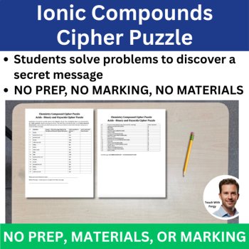 Acids - Binary and Oxyacids Cipher Puzzle - Chemistry Naming Activity, image 4
