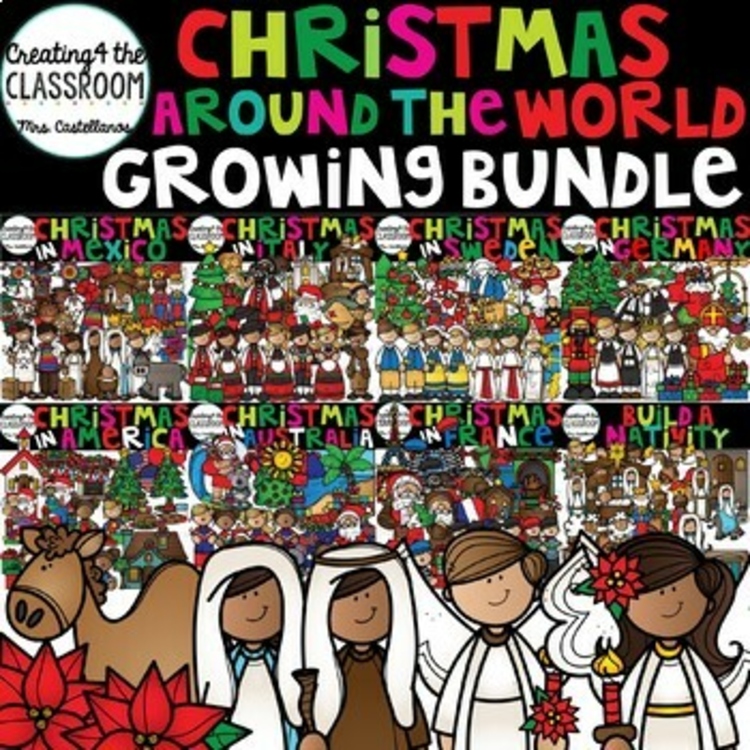 Christmas Around The World Clipart Bundle {Christmas Clipart}