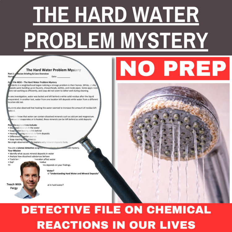 The Hard Water Problem Mystery - Chemistry Detective Activity | Mineral Deposits