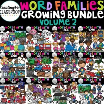 Word Families Clipart Bundle 2 -Word Family Clip Art, image 2