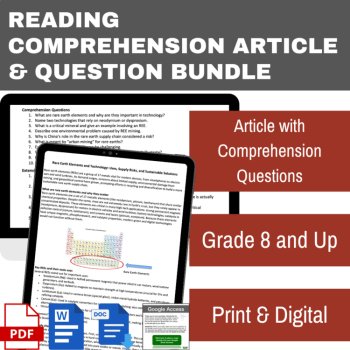 Rare Earth Elements and Technology Reading | Grade 8 & Up | Mining, Resources, image 2