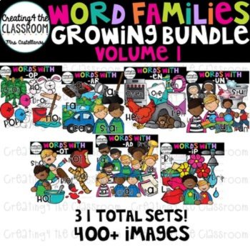 Word Families Clipart Bundle 1 {Word Family Clip Art}, image 4