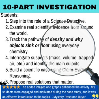 The Density Disaster Mystery - Chemistry Detective Activity | Buoyancy, Mass, image 2