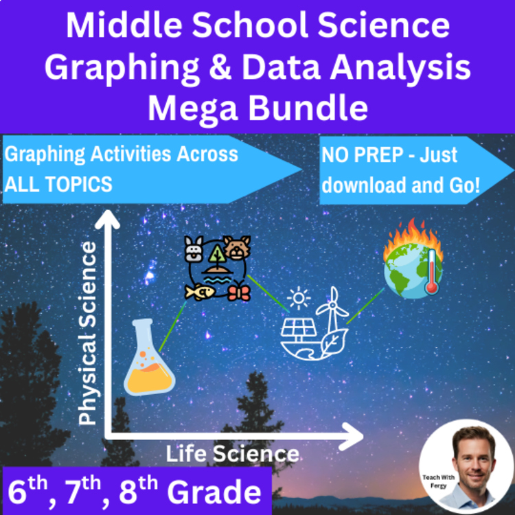 Middle School Science Graphing & Data Analysis Bundle | Real-World Data 6, 7, 8