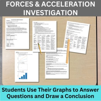 Forces and Motion Data Graphing Bundle 6th, 7th, 8th Grade | Speed, Acceleration, image 3