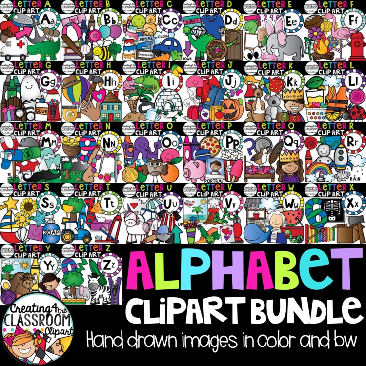 Alphabet Clipart Bundle |Beginning Sounds Clipart