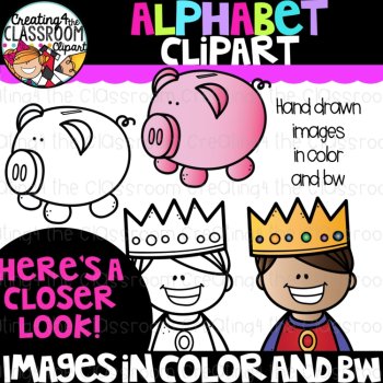 Alphabet Clipart Bundle |Beginning Sounds Clipart, image 4
