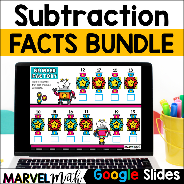 Subtraction Facts Practice - Google Slides - Digital Math Stations