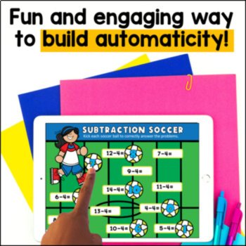 Subtraction Facts Practice - Google Slides - Digital Math Stations, image 3