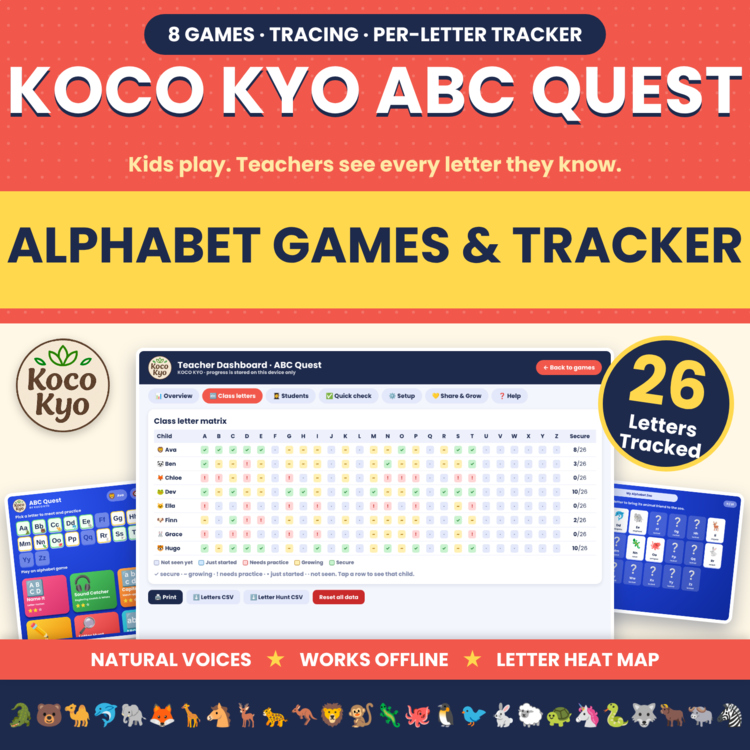 Alphabet Games & Letter Tracker Pre-K–1 | Letter Names, Sounds & Tracing