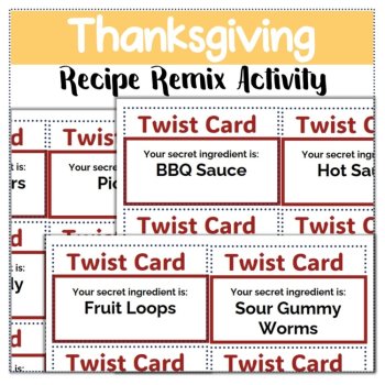 Thanksgiving Recipe Remix Activity - Fun & Creative ELA Project for Grades 3-6, image 2