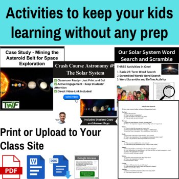 Our Solar System Emergency Sub Plans | 2 Days | Middle School | No Prep Space, image 3