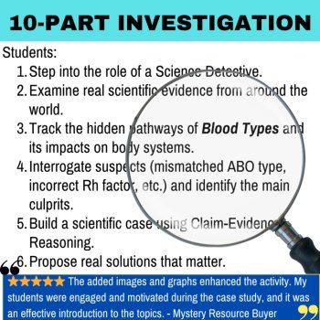The Blood Types Mystery – Detective SUB PLAN | ABO, Rh factor, Body Systems, image 2