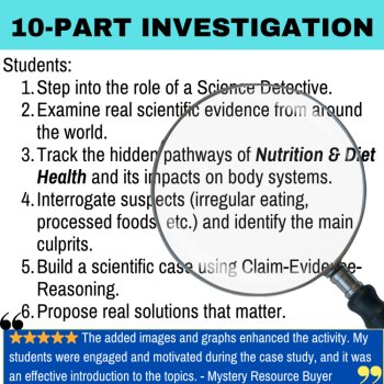 The Nutrition & Diet Health Mystery – Detective SUB PLAN | Vitamins, Minerals, image 2