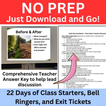 Earth Day Countdown | 22 Environmental Science Starter Slides | Earth Day Warmup, image 2