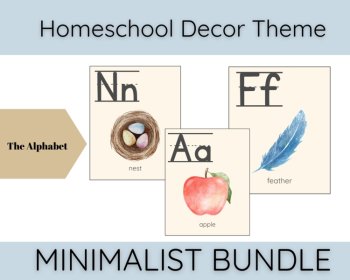 Minimalist Homeschool Decor Bundle, Minimalist Homeschool Calendar, image 3