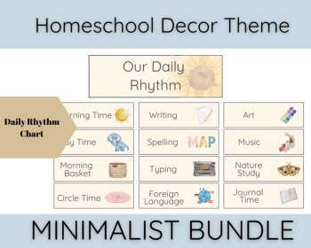 Minimalist Homeschool Decor Bundle, Minimalist Homeschool Calendar, image 4