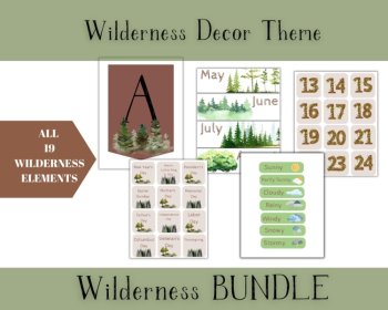Wilderness Homeschool Decor Bundle, Wilderness Homeschool Calendar, image 4
