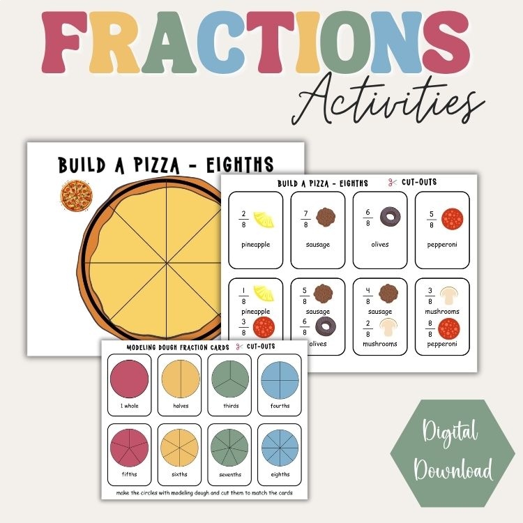 Fractions cheat sheets printable fraction worksheets homeschool math bundle
