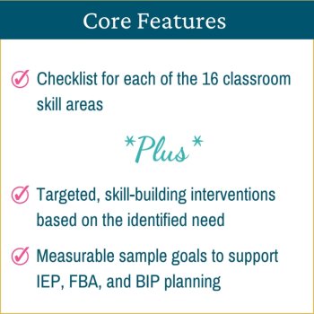 Work Habits, Class Engagement & Work Completion Checklist Goals Interventions, image 3