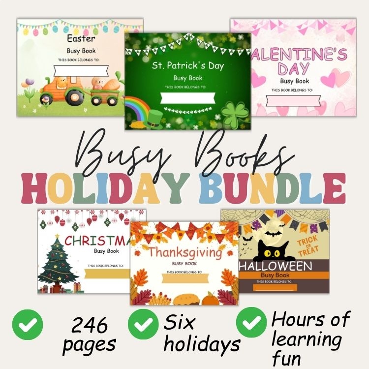 Busy Book Bundle Holiday Busy Book Bundle Preschool Activities PDF Download