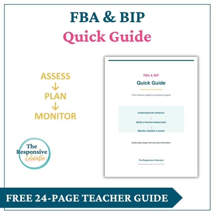 Functional Behavior Assessment & Behavior Intervention Plan Quick Guide