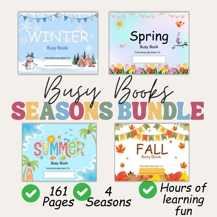 Busy Book Bundle Seasonal Busy Book Bundle Preschool Bundle PDF Download