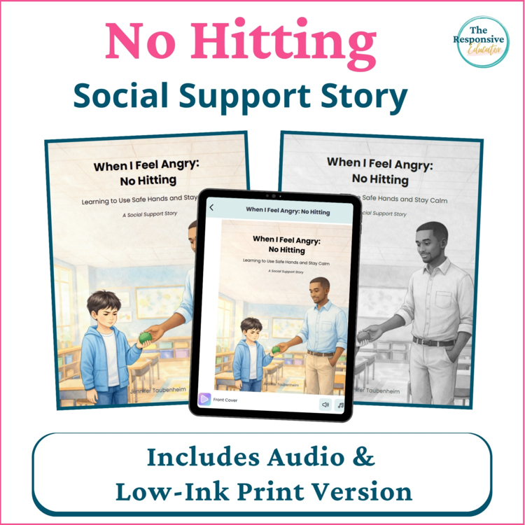 No Hitting Social Support Story Behavior Intervention Strategies Social Skills