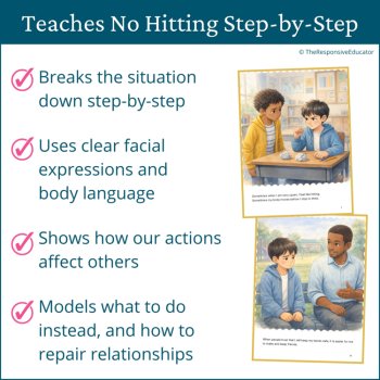 No Hitting Social Support Story Behavior Intervention Strategies Social Skills, image 2